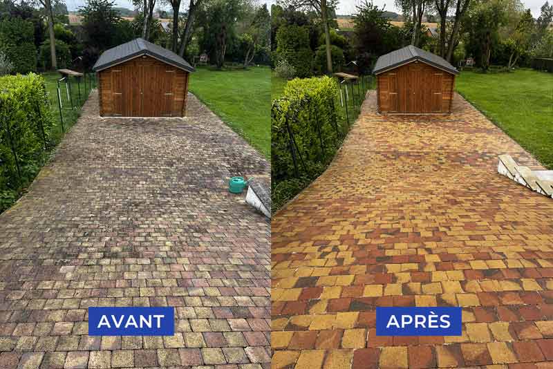 Nettoyage klinkers, pierre bleue … PROMICHELCOUVREUR : Nettoyage des extérieurs sur Namur et toute la Belgique . Spécialisé en nettoyage et  traitement anti-mousse klinkers, pierre bleue, muret, terrasse, pavé, allée … sur Namur et toute la Belgique