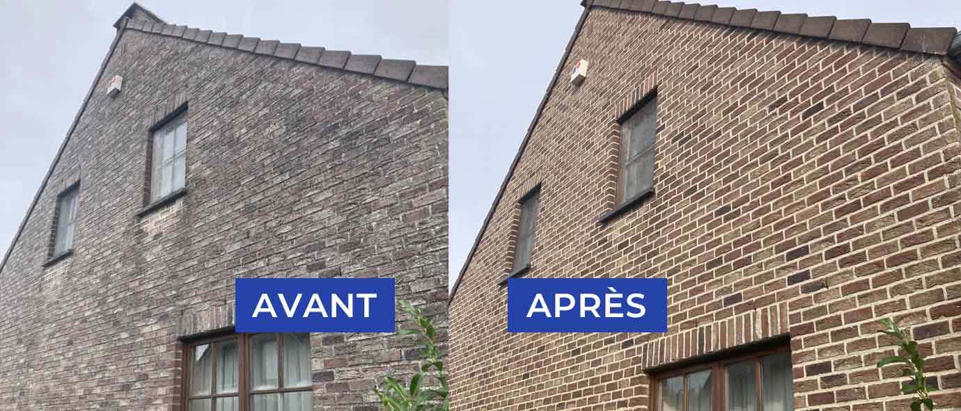 Nettoyage et peinture façade - PROMICHELCOUVREUR : Artisan peintre sur Namur et toute la Belgique.  Nettoyage, traitement anti-mousse par pulvérisation, démoussage, ravalement peinture façade et imperméabilisation façade sur Namur et toute la Belgique