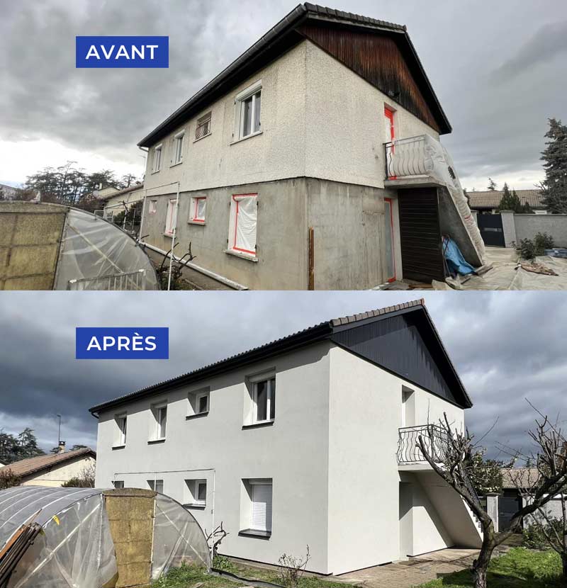 Nettoyage et peinture façade - PROMICHELCOUVREUR : Artisan peintre sur Namur et toute la Belgique.  Nettoyage, traitement anti-mousse par pulvérisation, démoussage, ravalement peinture façade et imperméabilisation façade sur Namur et toute la Belgique